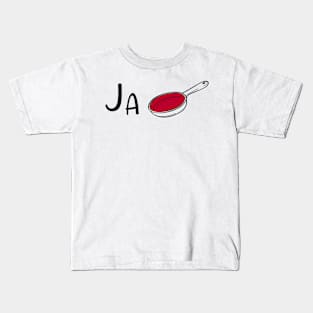 Funny Japan Pun - Ja "Pan" - Japanese Foodie Humor Kids T-Shirt